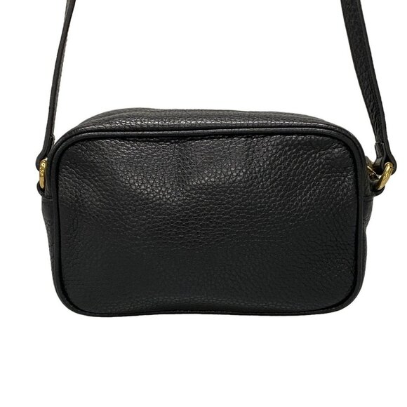 Auth GUCCI Double G 347994 Black Leather Shoulder Bag - Picture 2 of 16